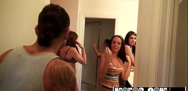  Mofos - Real Slut Party - Bathroom Booby Bonanza starring Rahyndee James and Angel Del Rey